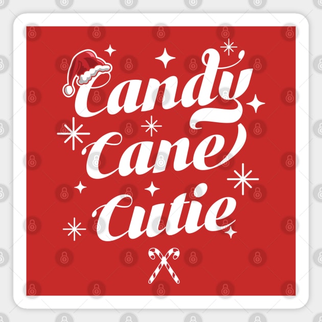 Candy Cane Cutie - Funny Christmas Candy Cane Snowflake Xmas Magnet by OrangeMonkeyArt